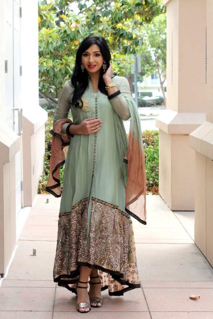 m full length chiffon suit