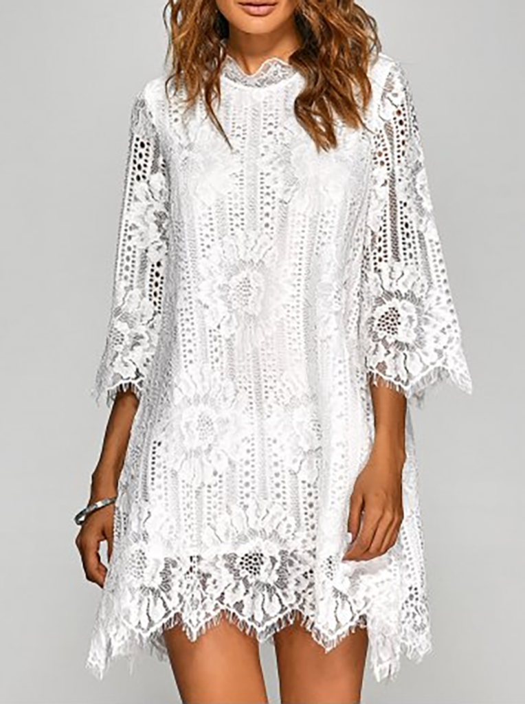 rosegal white dress