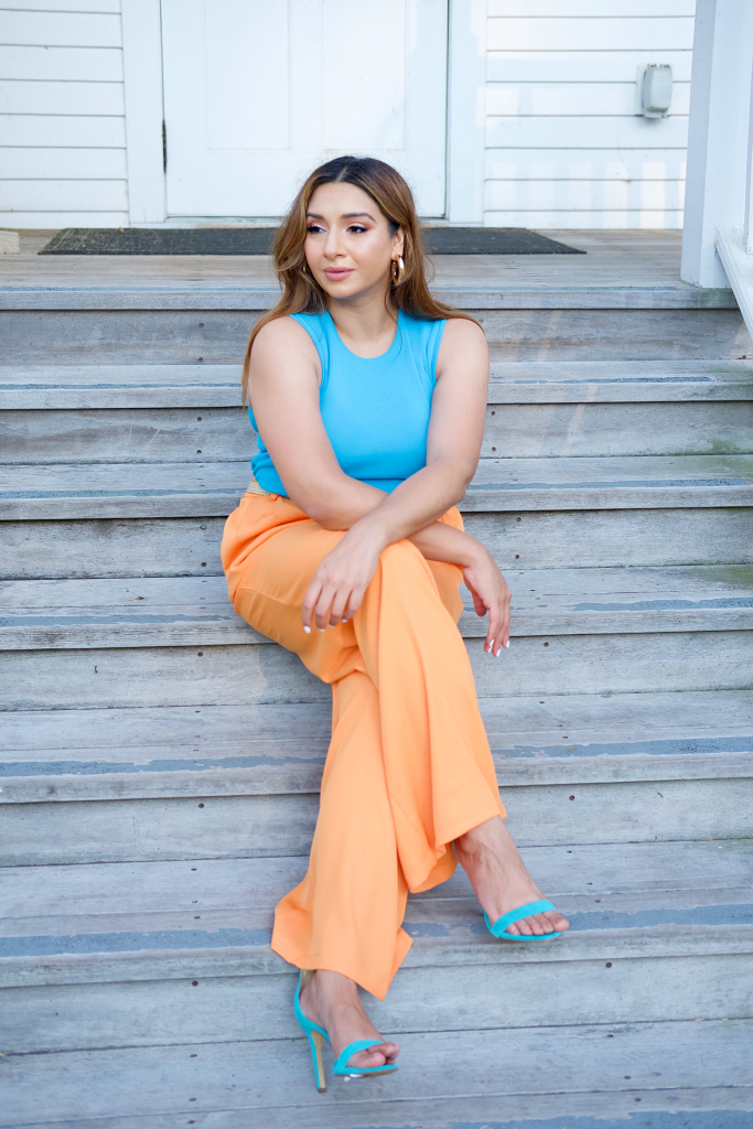 pastel color blocking for fall browngirlstyles styleblogger 